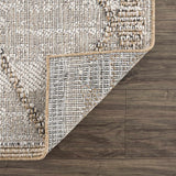 Nyla Bone & Tan Textured Performance Outdoor Rug - Clearance - Ornate Home