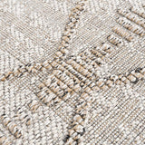 Nyla Bone & Tan Textured Performance Outdoor Rug - Clearance - Ornate Home