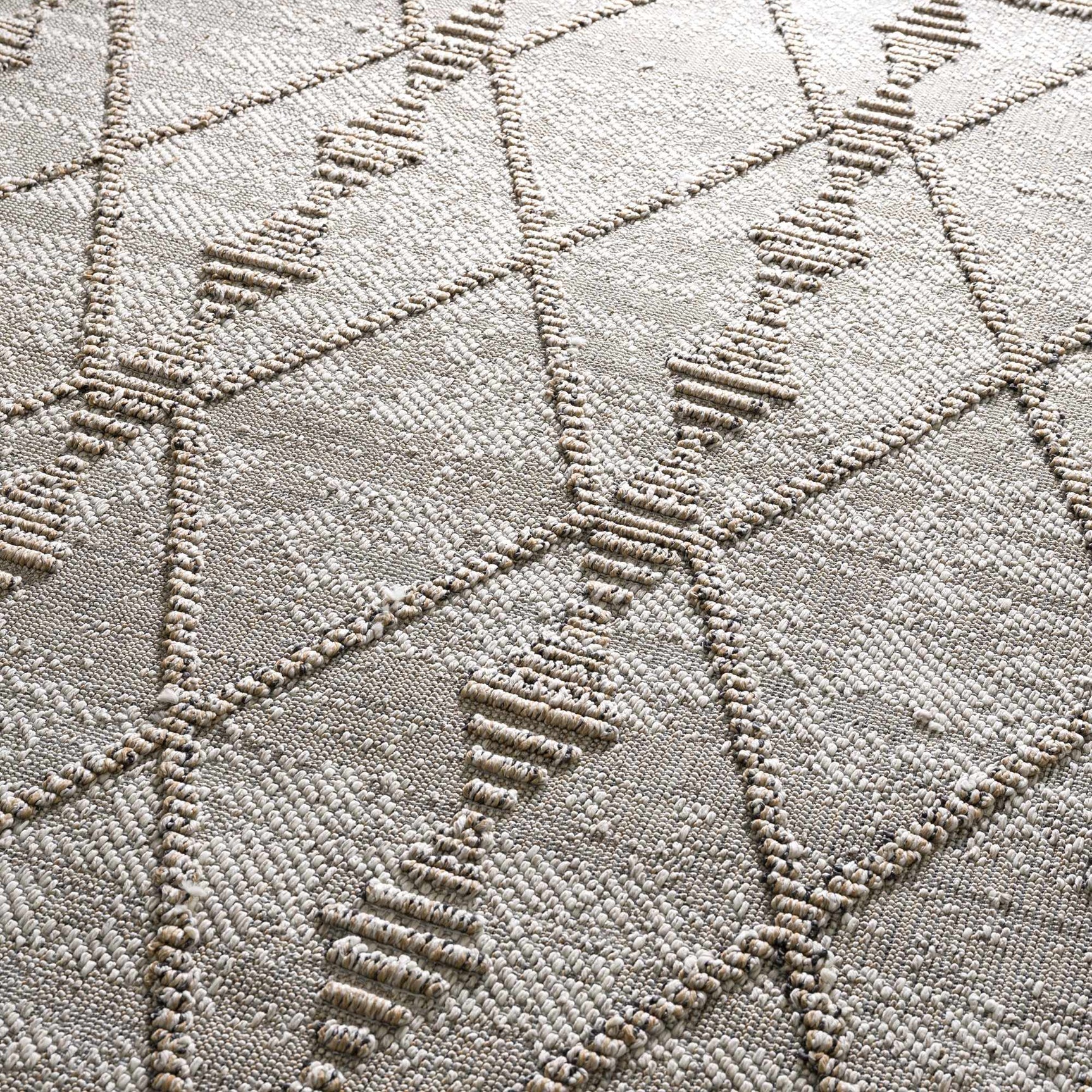 Nyla Bone & Tan Textured Performance Outdoor Rug - Clearance - Ornate Home