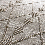 Nyla Bone & Tan Textured Performance Outdoor Rug - Clearance - Ornate Home