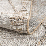 Nyla Bone & Tan Textured Performance Outdoor Rug - Clearance - Ornate Home