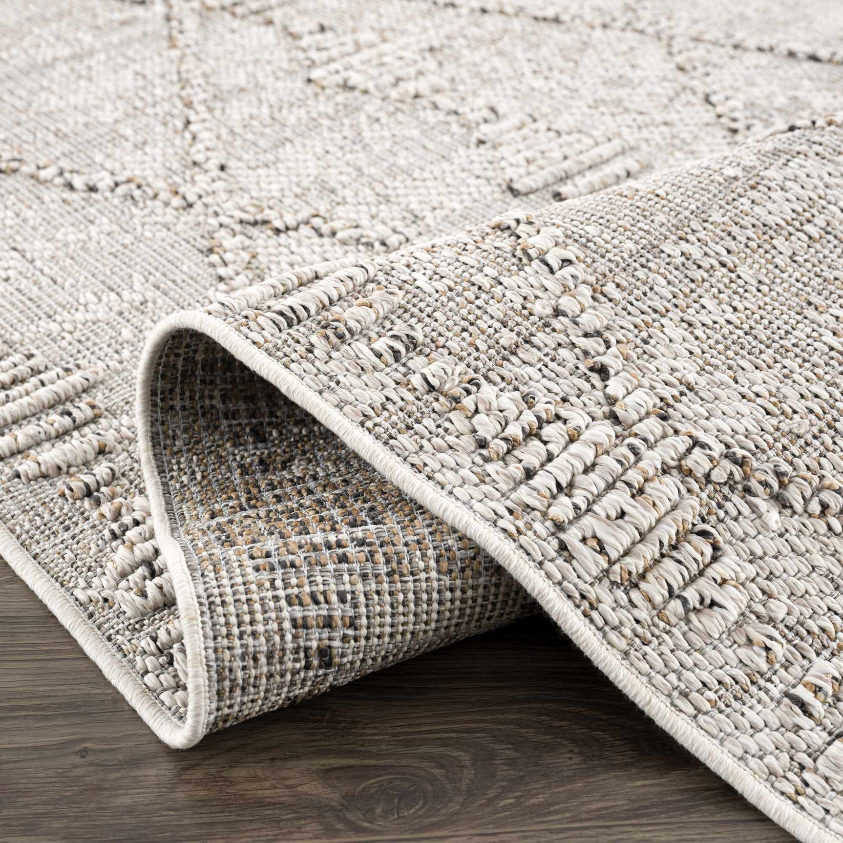 Nyla Bone Textured Performance Rug - Clearance - Ornate Home