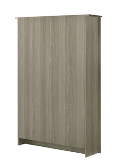 Nyla Gray Oak 47"W Bookcase with Cabinet Doors - Ornate Home