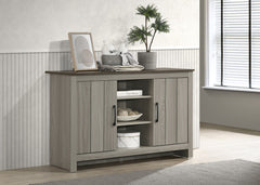 Nyla Gray Oak 47"W Console Table - Ornate Home