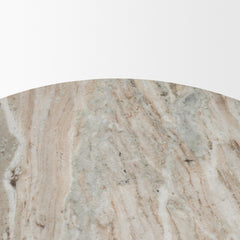 Nylah Pink Solid Marble Round Accent Table - Ornate Home