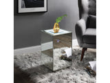Nyoka Mirrored & Faux Gems Accent Table (LED) - Ornate Home