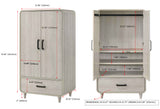 Nyomi White Armoire - Ornate Home