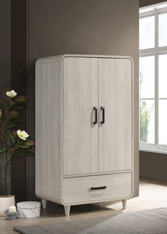 Nyomi White Armoire - Ornate Home
