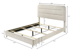 Nyomi White King Upholstered Panel Bed - Ornate Home