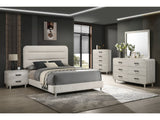 Nyomi White Upholstered Panel Bedroom Set - Ornate Home