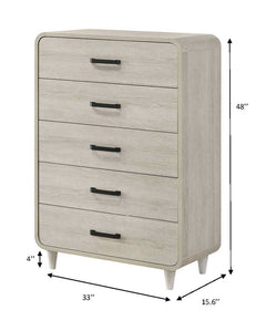 Nyomi White Upholstered Panel Bedroom Set - Ornate Home