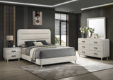 Nyomi White Upholstered Panel Bedroom Set - Ornate Home