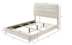 Nyomi White Upholstered Panel Bedroom Set - Ornate Home