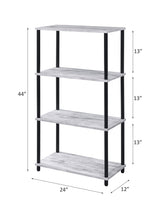 Nypho Antique White Bookshelf - Ornate Home