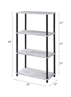 Nypho Antique White Bookshelf - Ornate Home