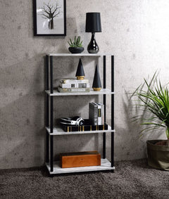 Nypho Antique White Bookshelf - Ornate Home