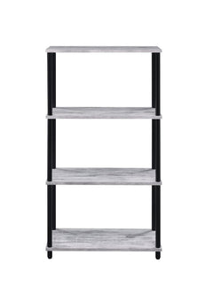 Nypho Antique White Bookshelf - Ornate Home