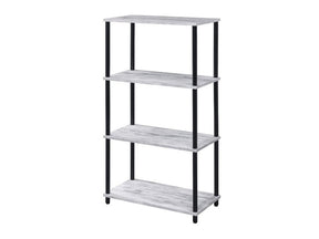 Nypho Antique White Bookshelf - Ornate Home