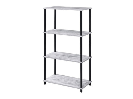 Nypho Antique White Bookshelf - Ornate Home