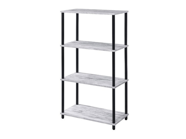 Nypho Antique White Bookshelf - Ornate Home