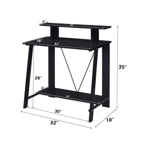 Nypho Black Writing Desk - Ornate Home