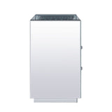 Nysa Clear glass top with faux crystal inlay Accent Table - Ornate Home