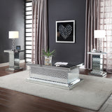 Nysa End Table in Mirrored & Faux Crystals 81412 - Ornate Home