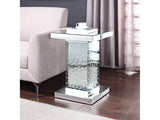 Nysa End Table in Mirrored & Faux Crystals 81412 - Ornate Home