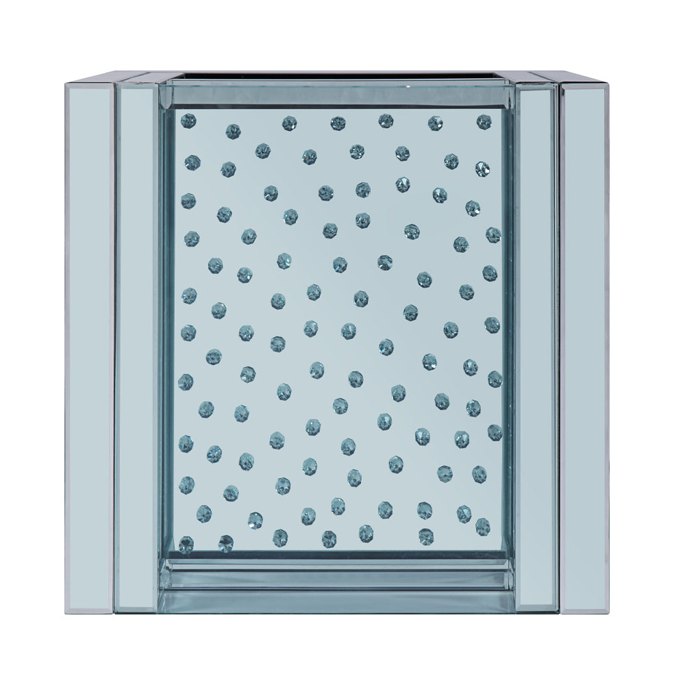 Nysa End Table in Mirrored & Faux Crystals - Ornate Home