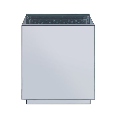 Nysa End Table in Mirrored & Faux Crystals - Ornate Home