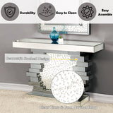 Nysa Faux Crystal Console Table - Ornate Home