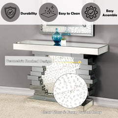 Nysa Faux Crystal Console Table - Ornate Home