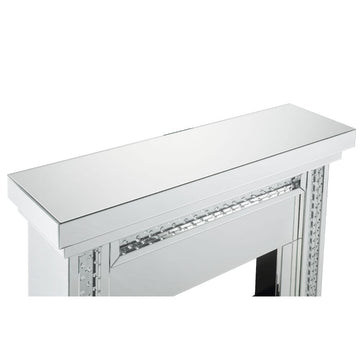 Nysa Fireplace in Mirrored & Faux Crystals - Ornate Home