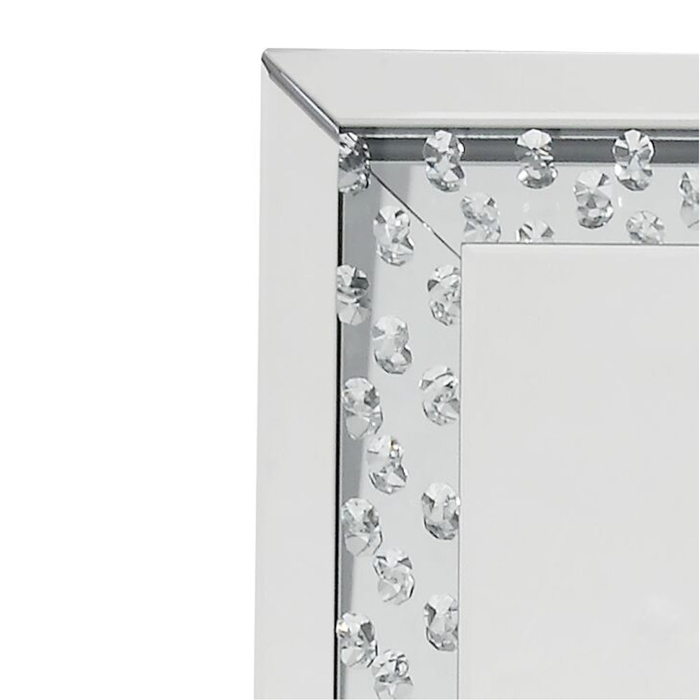 Nysa Mirrored & Faux Crystals Accent Mirror (Floor) - Ornate Home