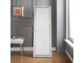 Nysa Mirrored & Faux Crystals Accent Mirror (Floor) - Ornate Home