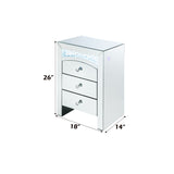 Nysa Mirrored & Faux Crystals Accent Table (LED) - Ornate Home