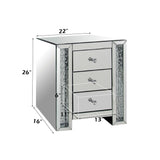 Nysa Mirrored & Faux Crystals Accent Table - Ornate Home