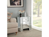 Nysa Mirrored & Faux Crystals Accent Table - Ornate Home