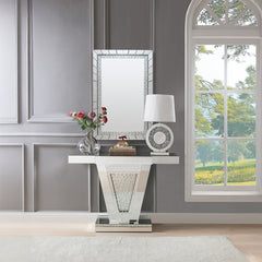 Nysa Mirrored & Faux Crystals Console Table - Ornate Home