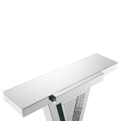 Nysa Mirrored & Faux Crystals Console Table - Ornate Home