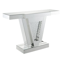 Nysa Mirrored & Faux Crystals Console Table - Ornate Home