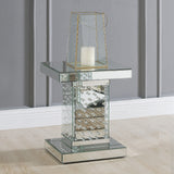 Nysa Mirrored & Faux Crystals End Table - Ornate Home