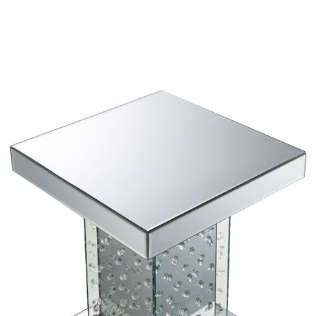 Nysa Mirrored & Faux Crystals End Table - Ornate Home