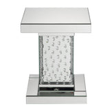Nysa Mirrored & Faux Crystals End Table - Ornate Home