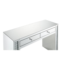 Nysa Mirrored & Faux Crystals Vanity Desk - Ornate Home