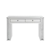 Nysa Mirrored & Faux Crystals Vanity Desk - Ornate Home