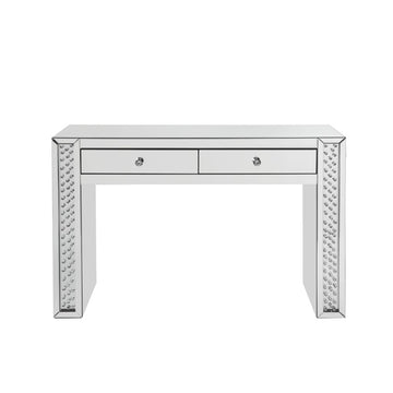 Nysa Mirrored & Faux Crystals Vanity Desk - Ornate Home