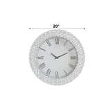 Nysa Mirrored & Faux Crystals Wall Clock - Ornate Home