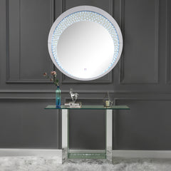 Nysa Mirrored & Faux Crystals Wall Decor (LED) - Ornate Home