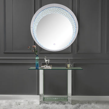 Nysa Mirrored & Faux Crystals Wall Decor (LED) - Ornate Home